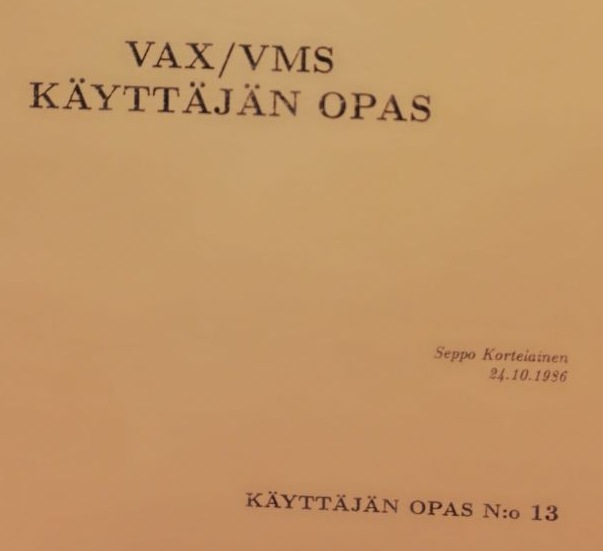 VAX/VMS opas 1986