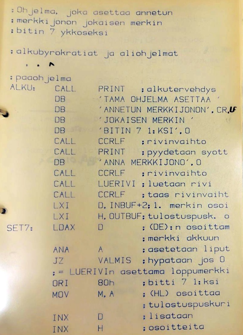 CP/M Z80 assembleria 1983