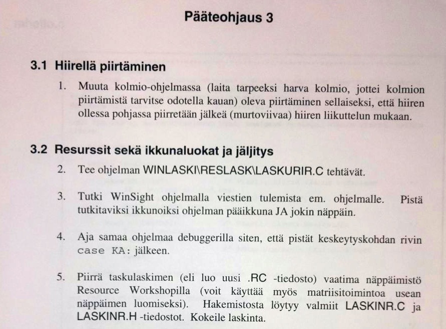 Graafisten käytöliittymien pääteohjaustehtäviä 1992