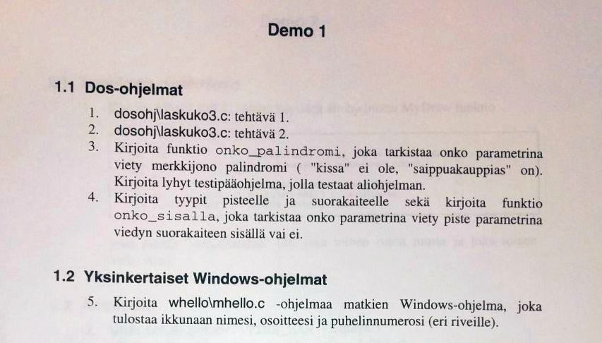 GKO demotehtäviä