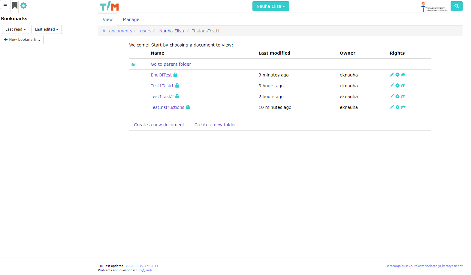 Image of test folder with test finished