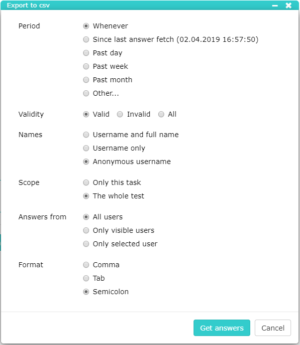 Dialog as in step 5 and 6