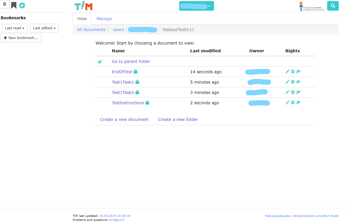 Image of test folder with test finished