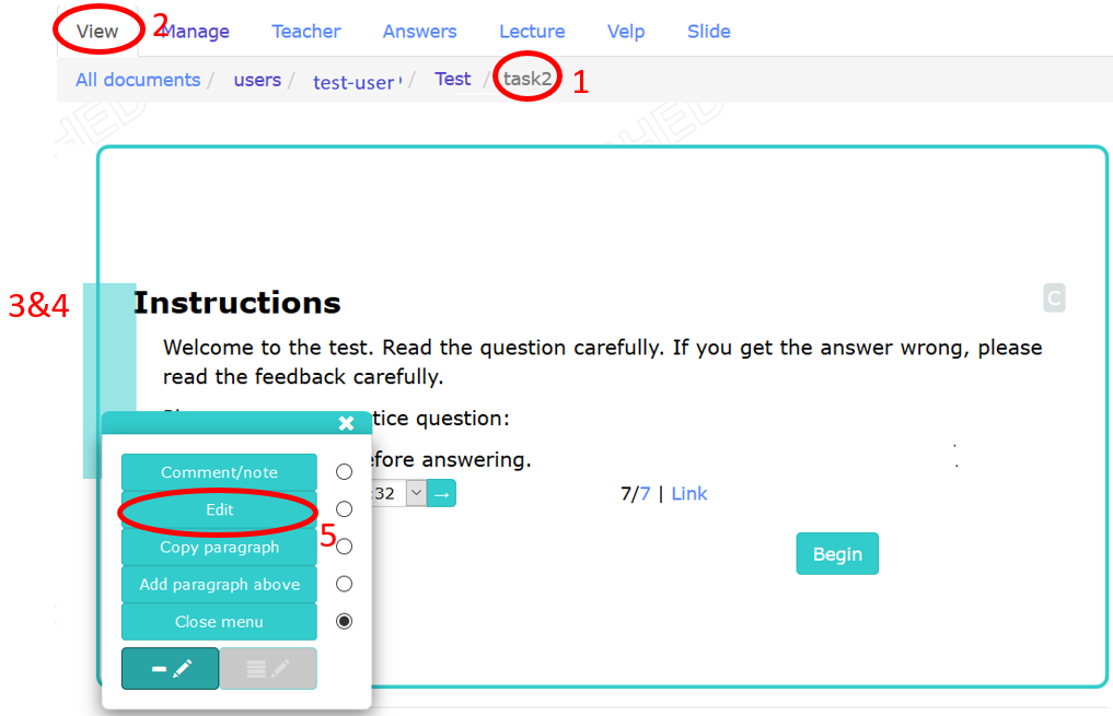 Figure 4.2 Editing TIM block.