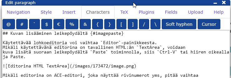 Editorina HTML TextArea
